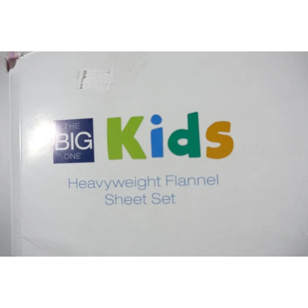 The Big One Full Size Flannel Sheet Set Kids Unicorn Pink Heavyweight Deep Fit
